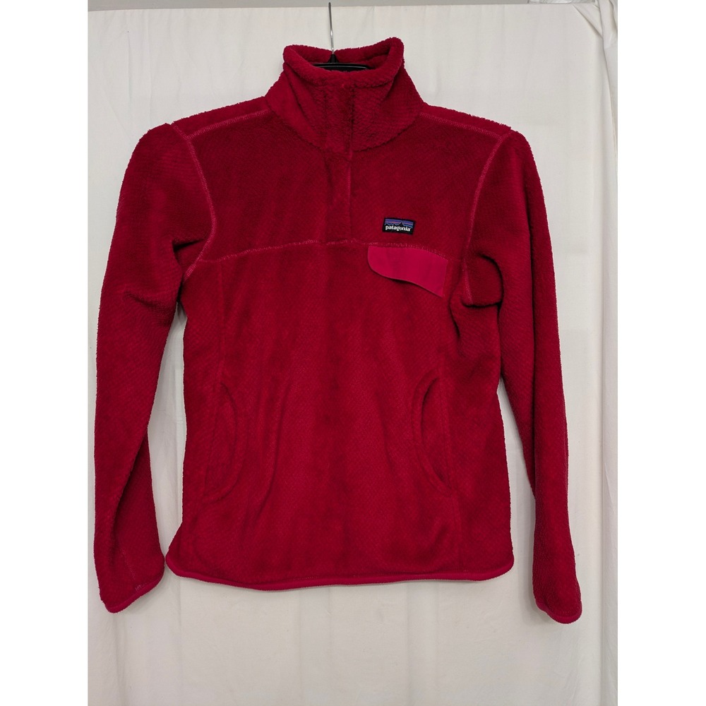 Patagonia Re-Tool Snap-T Fleece Pullover Red Womens Small Polartec 25442